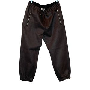 MILLY-Ultra Suede Grey Drawstring Pant-Size M